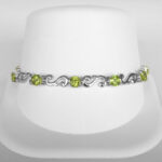 sterling silver peridot bracelet