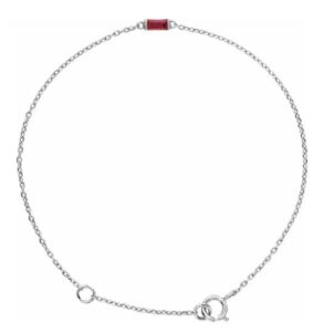 white gold birthstone bracelet