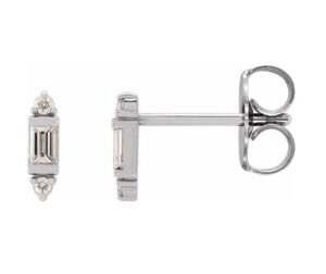 white gold birthstone earrings