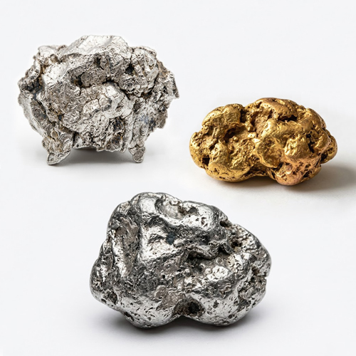 gold, platinum,and palladium nuggets