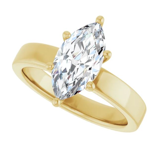 Click to view larger size thicker band diamond solitaire engagement ring