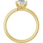 side view of diamond solitaire engagement ring