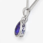 side view of tanzanite pendant