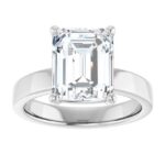 solitaire engagement ring with thicker band