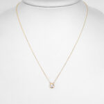 yellow gold diamond solitaire necklace