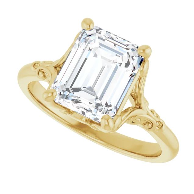 Click to view larger size antique inspired split shank diamond engagement ring