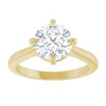 yellow gold diamond solitaire engagement ring